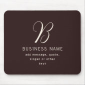 Modernes, elegantes Monogramm für Unternehmensname Mousepad (Vorne)