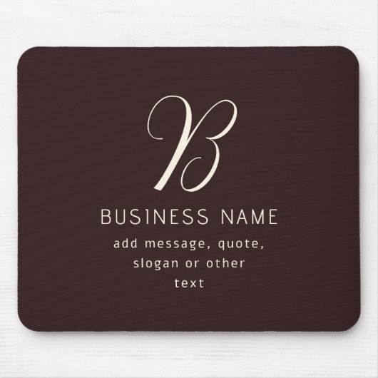Modernes, elegantes Monogramm für Unternehmensname Mousepad (Vorne)