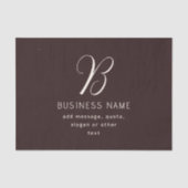 Modernes, elegantes Monogramm für Unternehmensname Seidenpapier (Vorderseite)