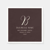 Modernes, elegantes Monogramm für Unternehmensname Serviette (Vorderseite)