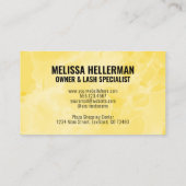 Modernes, elegantes Monogramm-Gelb Visitenkarte (Rückseite)