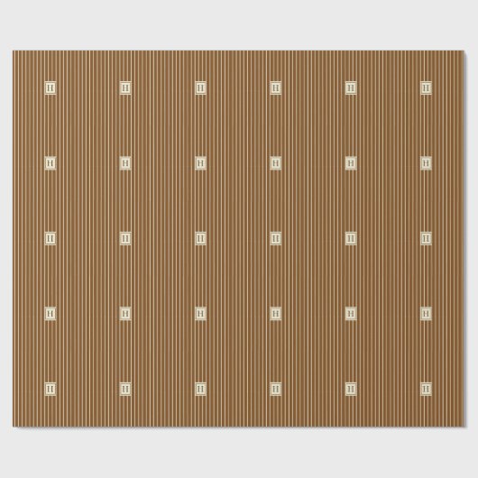 Modernes elegantes Monogramm Geschenkpapier (Flach)