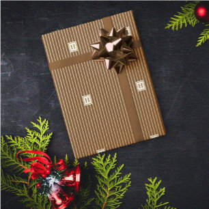 Modernes elegantes Monogramm Geschenkpapier