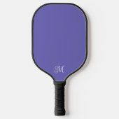 Modernes, elegantes Monogramm in Lila oder beliebi Pickleball Schläger (Vorderseite)