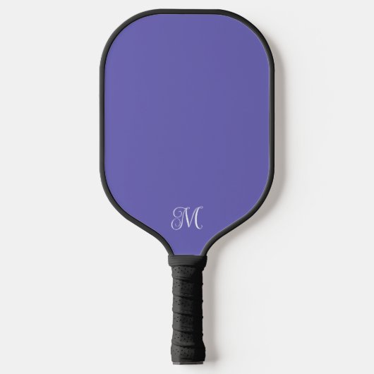 Modernes, elegantes Monogramm in Lila oder beliebi Pickleball Schläger (Vorderseite)
