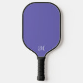 Modernes, elegantes Monogramm in Lila oder beliebi Pickleball Schläger (Rückseite)