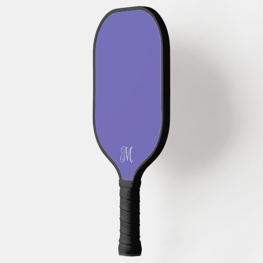 Modernes, elegantes Monogramm in Lila oder beliebi Pickleball Schläger (Links)