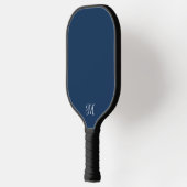 Modernes elegantes Monogramm in Navy oder beliebig Pickleball Schläger (Links)