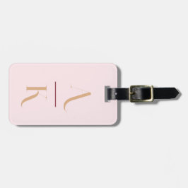 Modernes, elegantes Monogramm in Rosa Gepäckanhänger