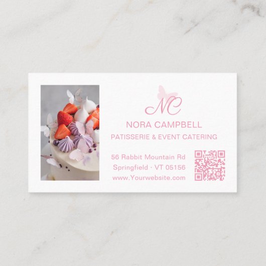 Modernes, elegantes Monogramm-Logo für Multi-Foto  Visitenkarte (Rückseite)