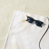 Modernes, elegantes Monogramm-Marmor Strandtuch (Beispiel)