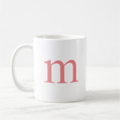Modernes, elegantes Monogramm Minimalistischer Anf Kaffeetasse (Links)