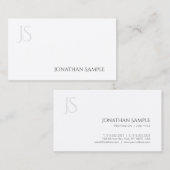 Modernes, elegantes Monogramm Minimalistisches Des Visitenkarte (Vorne/Hinten)