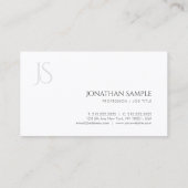 Modernes, elegantes Monogramm Minimalistisches Des Visitenkarte (Rückseite)