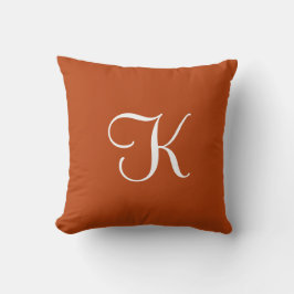 Modernes, elegantes Monogramm mit fester Rost Kissen