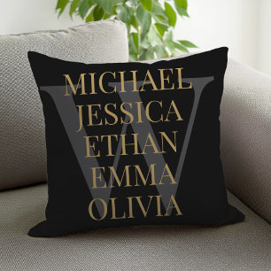 Modernes, elegantes Monogramm mit Personalisierten Kissen