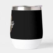 Modernes elegantes Monogramm Name Black Gold Scrip (Links)