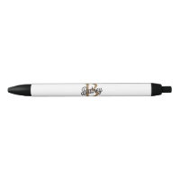 Modernes elegantes Monogramm Name Black Gold Scrip