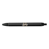 Modernes elegantes Monogramm Name Black Gold Scrip