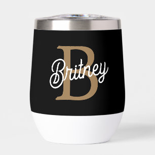 Modernes, elegantes Monogramm Name Schwarz Graue S