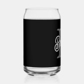 Modernes, elegantes Monogramm Name Schwarz Graue S Dosenglas (Rechts)
