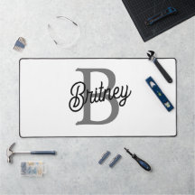 Modernes, elegantes Monogramm Name Schwarz Graue S