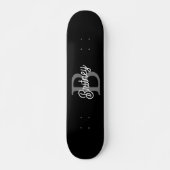 Modernes, elegantes Monogramm Name Schwarz Graue S Skateboard (Vorne)