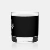 Modernes, elegantes Monogramm Name Schwarz Graue S Whiskyglas (Links)
