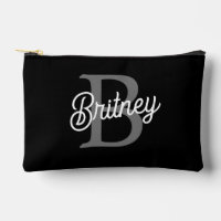 Modernes, elegantes Monogramm Name Schwarz Graue S