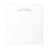 Modernes elegantes Monogramm Notizblock (Vorderseite)