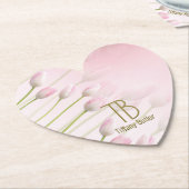 Modernes, elegantes Monogramm Pulver Pink Tulips P Untersetzer (angewinkelt)