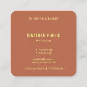 Modernes, elegantes Monogramm-Template Luxuriöses Quadratische Visitenkarte (Rückseite)