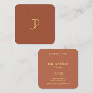 Modernes, elegantes Monogramm-Template Luxuriöses Quadratische Visitenkarte
