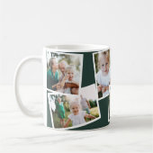 Modernes, elegantes Multi-Foto-Familiengrün Kaffeetasse (Links)