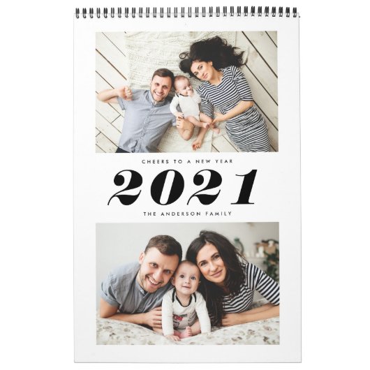Modernes, elegantes Multi-Foto Kalender (Titelbild)