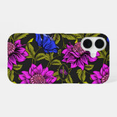 Modernes elegantes Muster-Monogramm iPhone 16 Hülle (Rückseite (Horizontal))