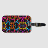 Modernes, elegantes Muster schwarz und farbenfroh Gepäckanhänger (Vorderseite (Horizontal))