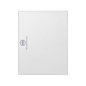 Modernes elegantes Navy Blue Circle Monogram Notizblock (Rotiert)