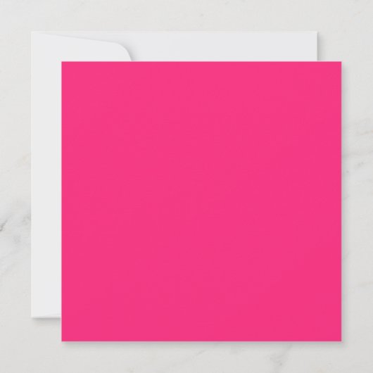 Modernes, elegantes Neon-Rosa-Foto-Hochzeitsskript Einladung (Rückseite)