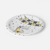 Modernes elegantes New Year Black Gold Party Pappteller (Schrägansicht)
