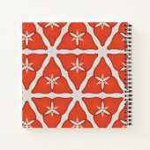 Modernes elegantes, orangefarbenes Muster personal Notizblock (Rückseite)