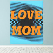 Modernes, elegantes, orangefarbenes, schwarzes, bl leinwanddruck (Insitu (Holzboden))