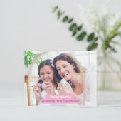 Modernes, elegantes Osterfamilien-Foto Postkarte (Stehend Vorderseite)