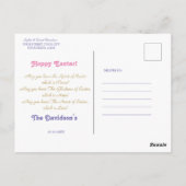 Modernes, elegantes Osterfamilien-Foto Postkarte (Rückseite)