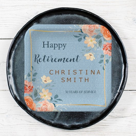 Modernes elegantes Party für Blumenbeete Pappteller