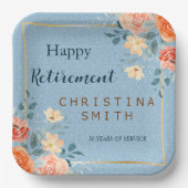 Modernes elegantes Party für Blumenbeete Pappteller (Vorderseite)