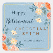 Modernes elegantes Party für Blumenbeete Quadratischer Aufkleber (Vorderseite)