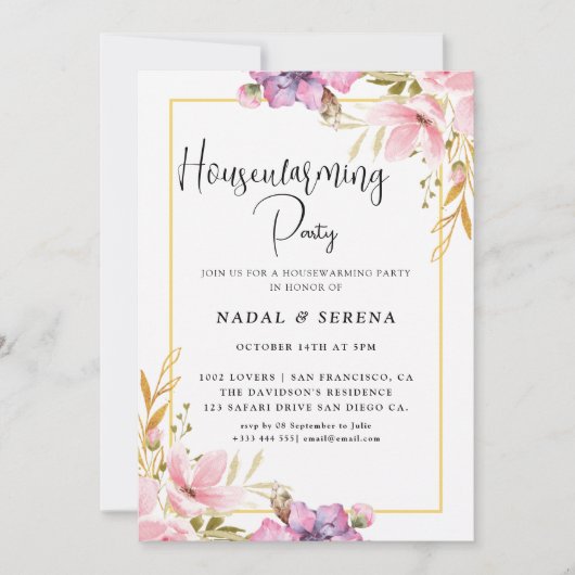 Modernes elegantes Party für die häusliche Aufwärm Einladung (Vorderseite)