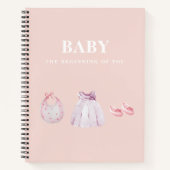 Modernes, elegantes Pastel Blue Baby Geschenk für  Notizblock (Vorderseite)