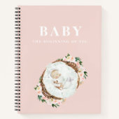 Modernes, elegantes Pastel-Pink-Kindergeschenk für Notizblock (Vorderseite)